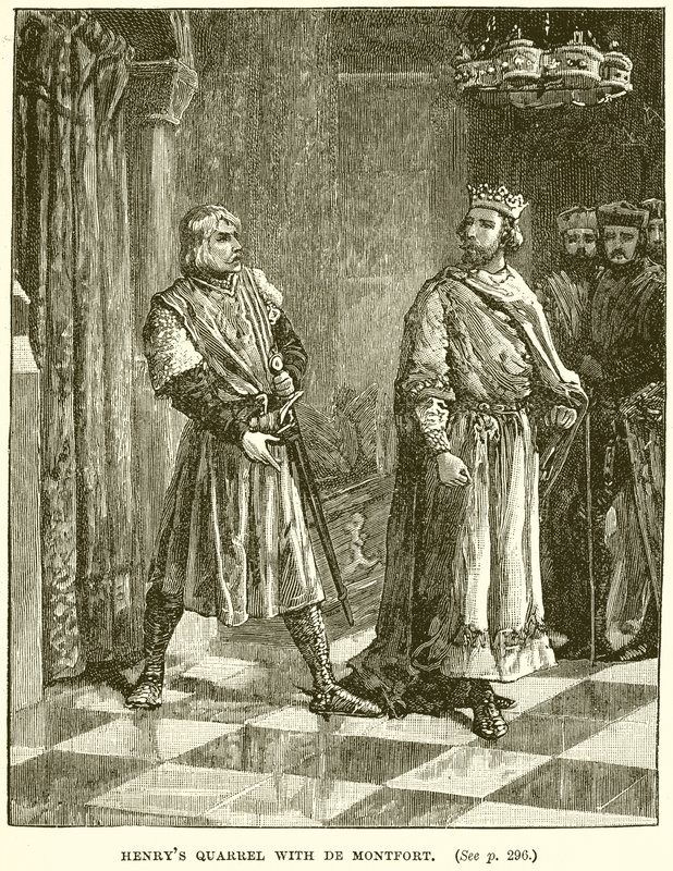 Hádka Henryho s De Montfortem od English School