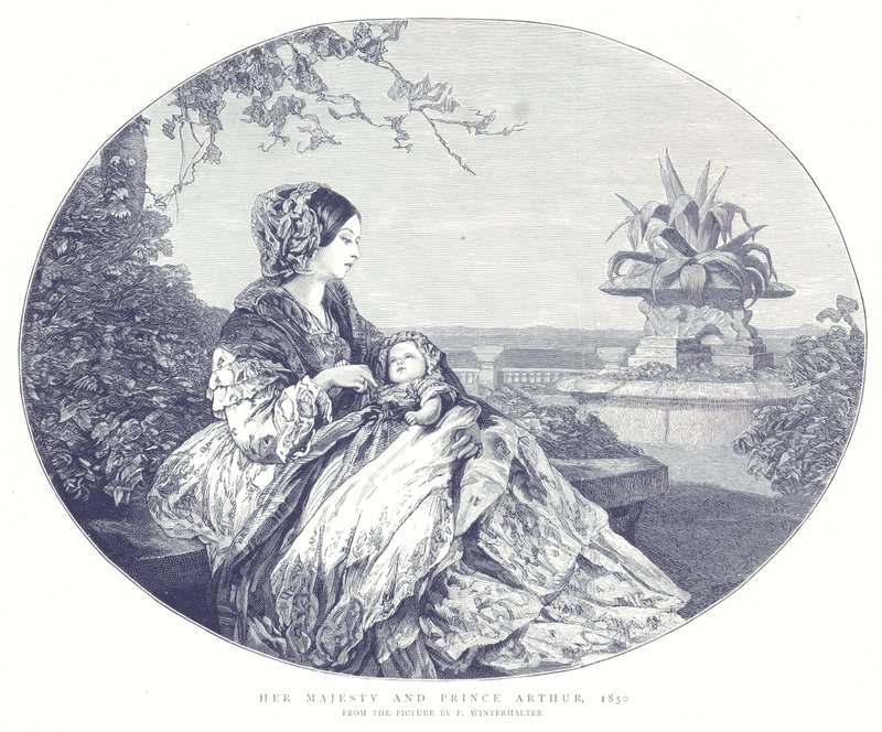 Její Veličenstvo a princ Arthur, 1850 od English School