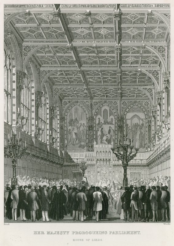 Její Veličenstvo prorokující parlament, Sněmovna lordů od English School