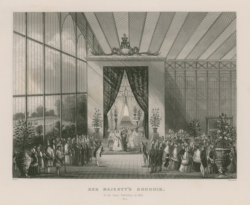 Budoár Jejího Veličenstva na Velké výstavě v roce 1851 od English School