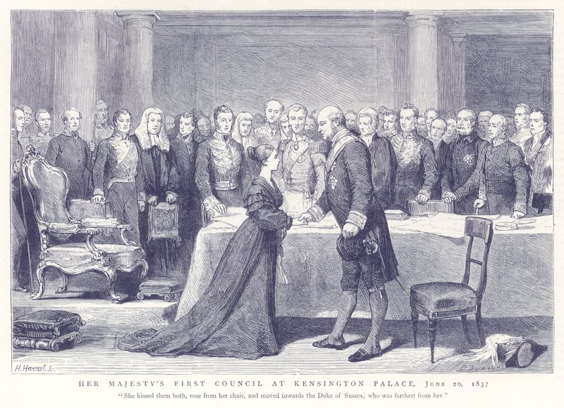 První rada Jejího Veličenstva v Kensingtonském paláci, 20. června 1837 od English School