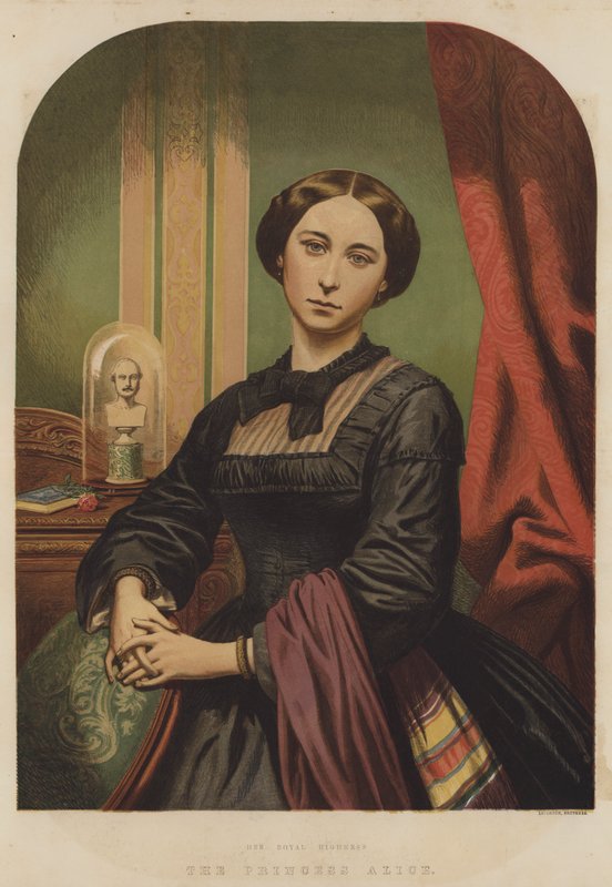 Její královská Výsost princezna Alice (barevná litografie) od English School
