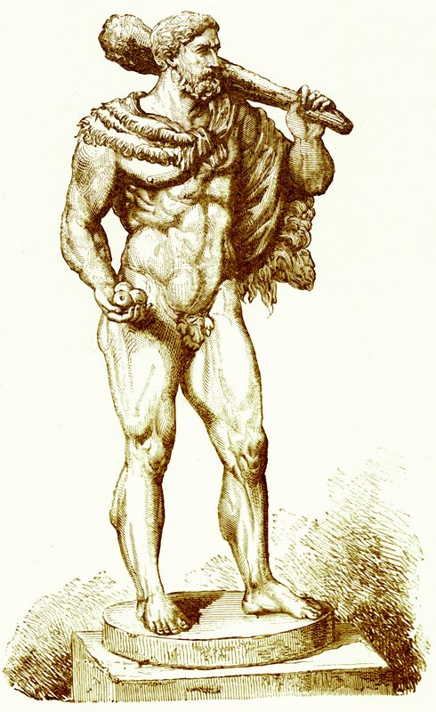 Hercules, ilustrace z Historie Říma od Victora Duruye, publikoval 1884 (digitálně vylepšený obrázek) od English School