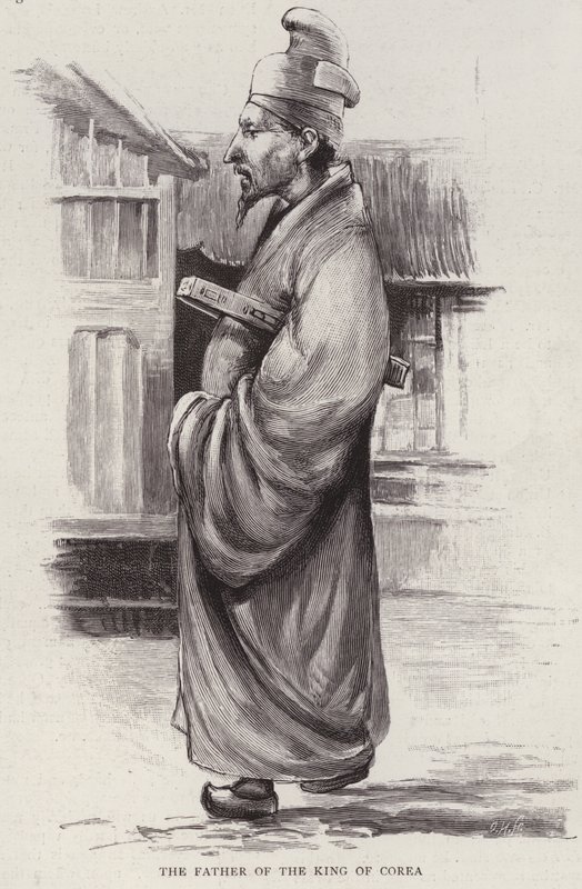 Heungseon Daewongun, otec korejského krále Gojong (litho) od English School