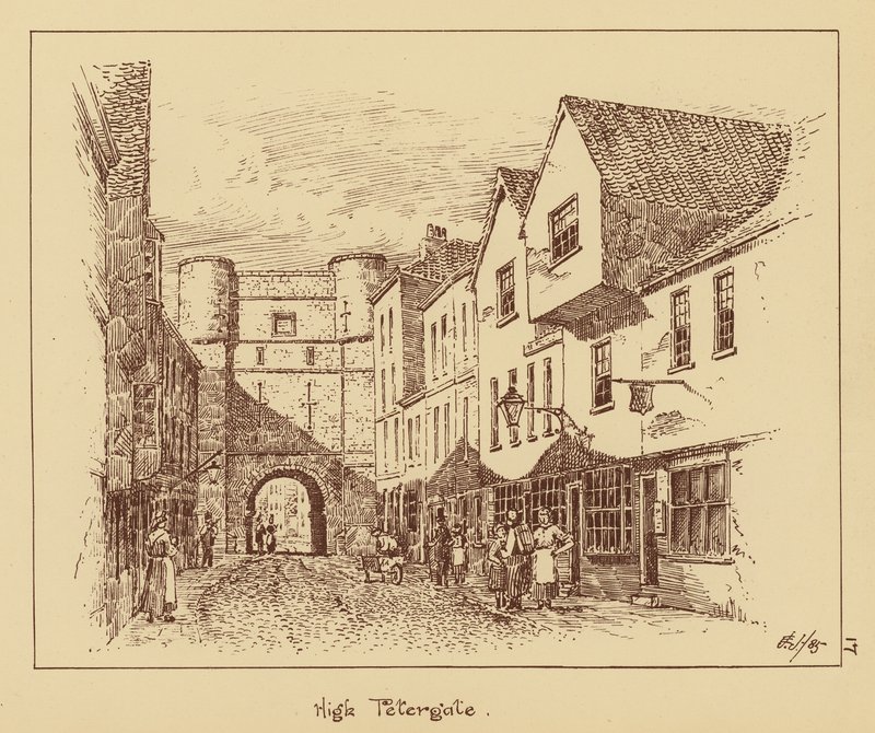 High Petergate (litografie) od English School