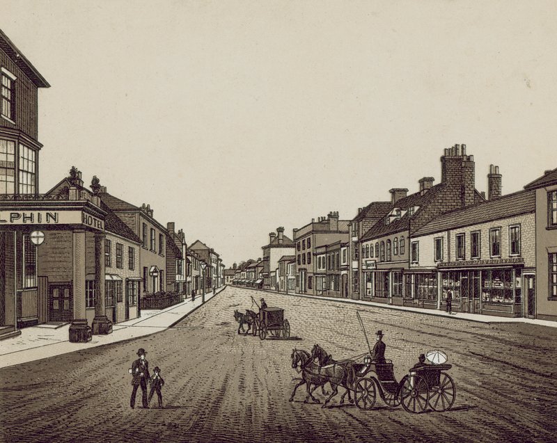 High Street, Petersfield (litografie) od English School