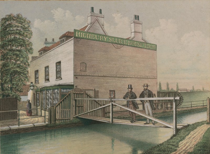 Highbury Sluice House Tavern, Islington, Londýn od English School