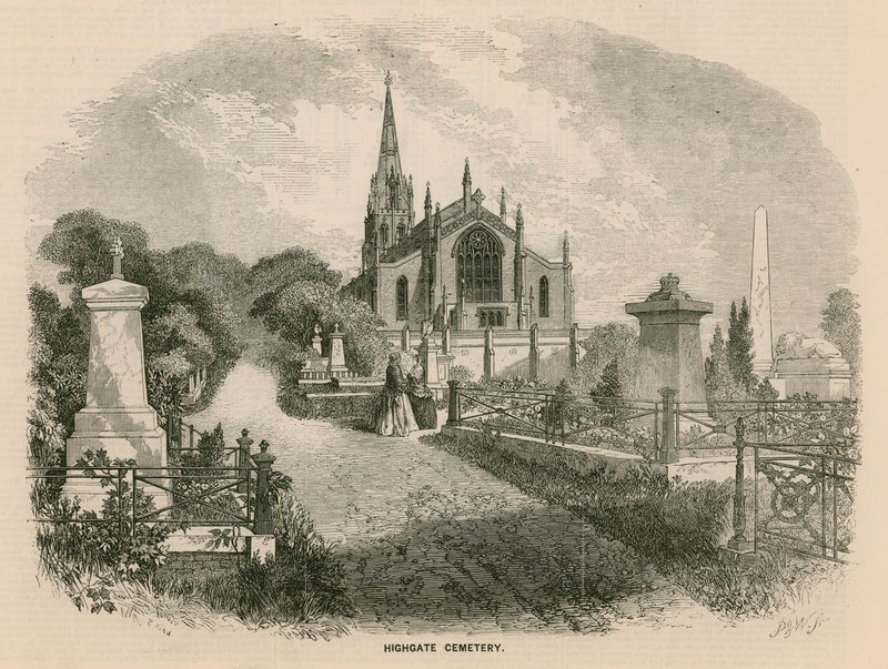 Highgate Cemetery, Londýn od English School