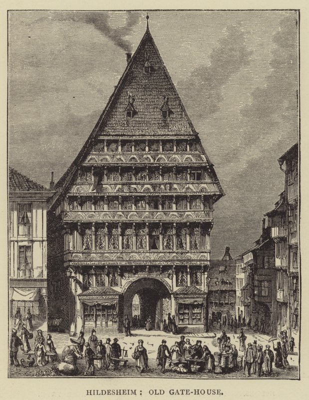 Hildesheim, Old Gate-House (rytina) od English School