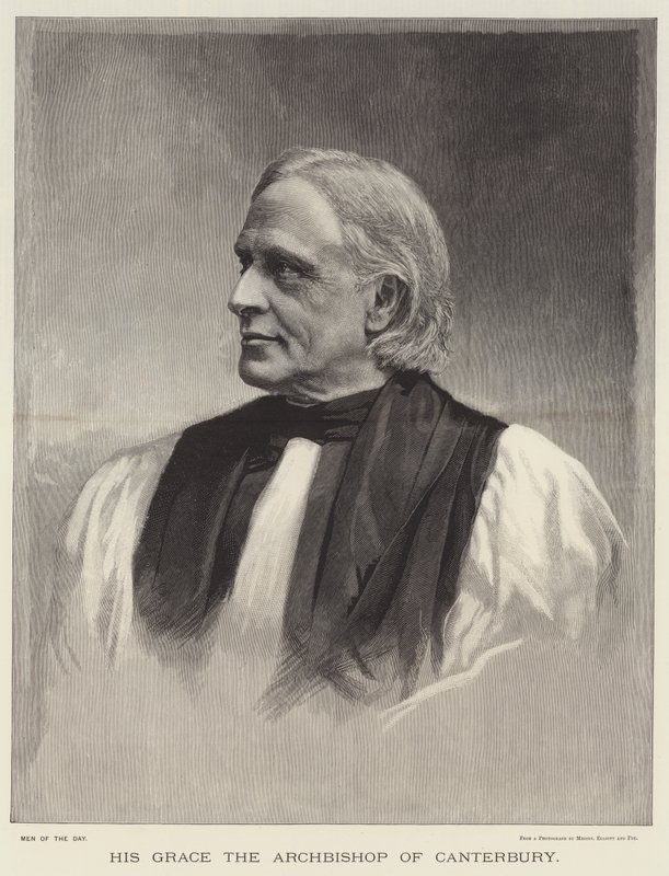 Jeho Milost arcibiskup z Canterbury (rytina) od English School