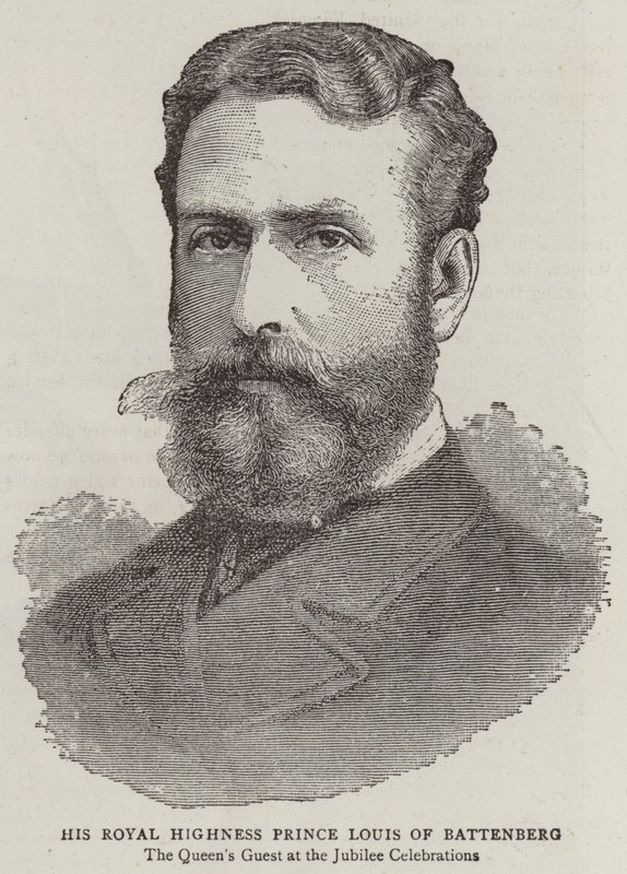 Jeho královská výsost princ Louis z Battenbergu (rytina) od English School