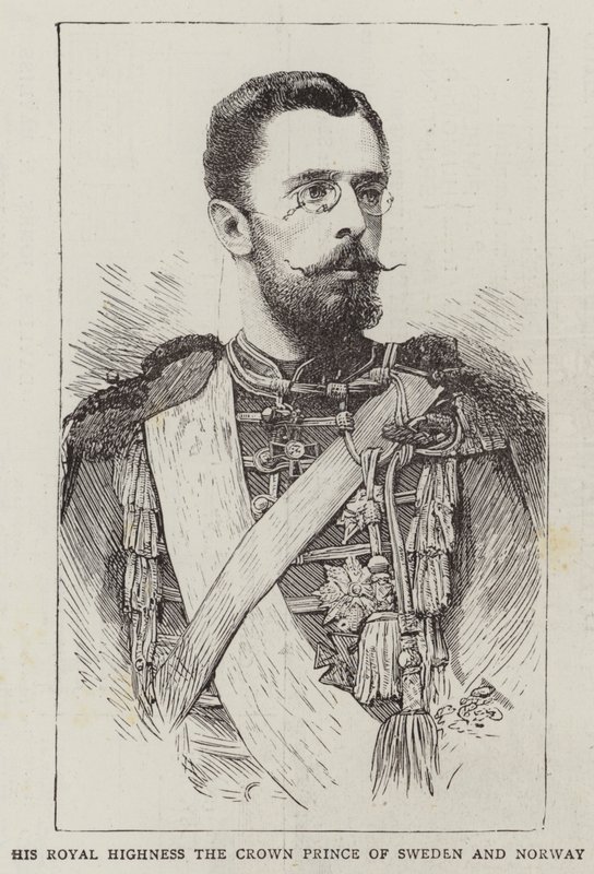 Jeho královská Výsost korunní princ Švédska a Norska (rytina) od English School