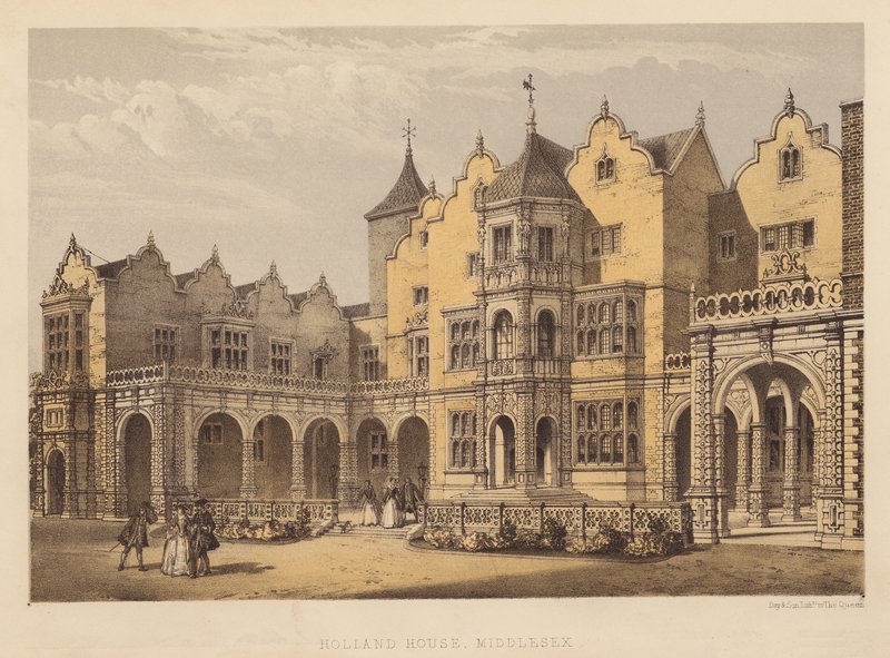 Holland House, Middlesex (akvatinta) od English School