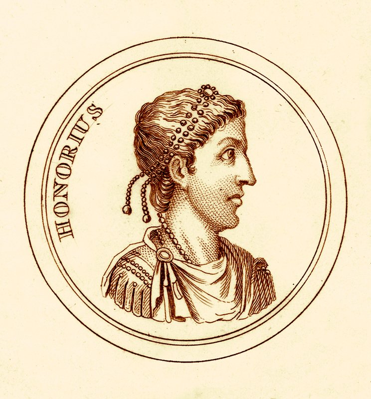 Honorius, ilustrace z The Universal Historical Dictionary od George Crabba, publikovaná v roce 1825 (digitálně vylepšený obrázek) od English School