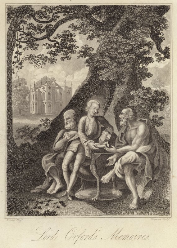 Horace Walpole , anglický historik, autor a politik (rytina) od English School
