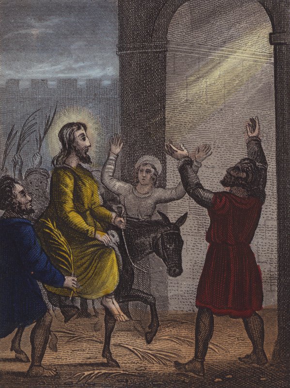 Hosanna Synu Božímu ... (barevná rytina) od English School