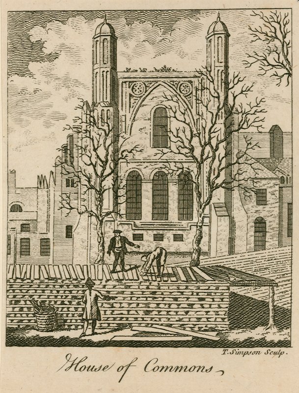 Dolní sněmovna, Westminster, Londýn od English School