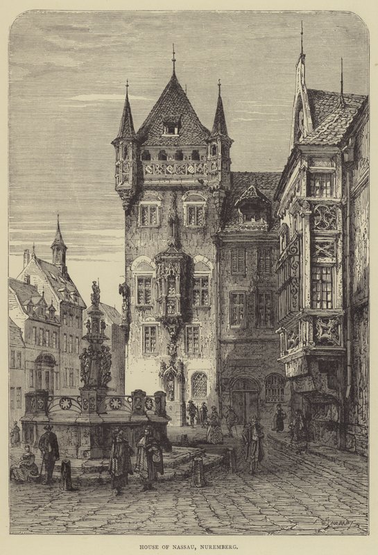 Dům Nassau, Norimberk (rytina) od English School
