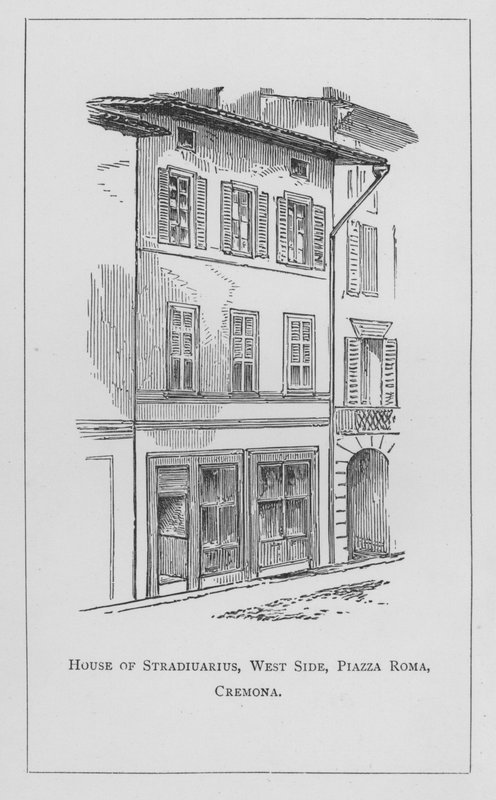 House of Stradiuarius, West Side, Piazza Roma, Cremona (rytina) od English School