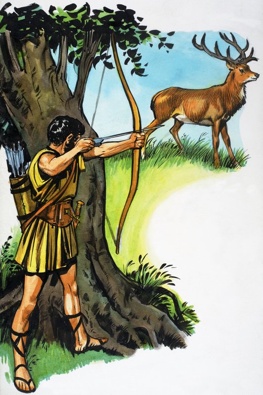 Lovec a jelen od English School