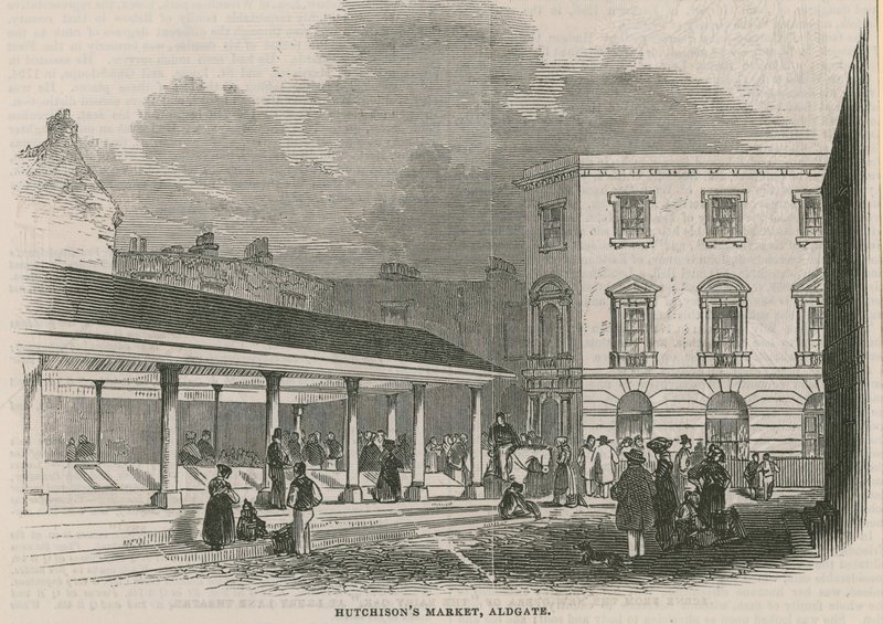 Hutchinsons Market, Aldgate, Londýn od English School