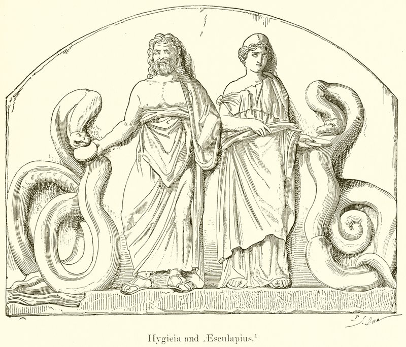 Hygieia a Aesculapius od English School
