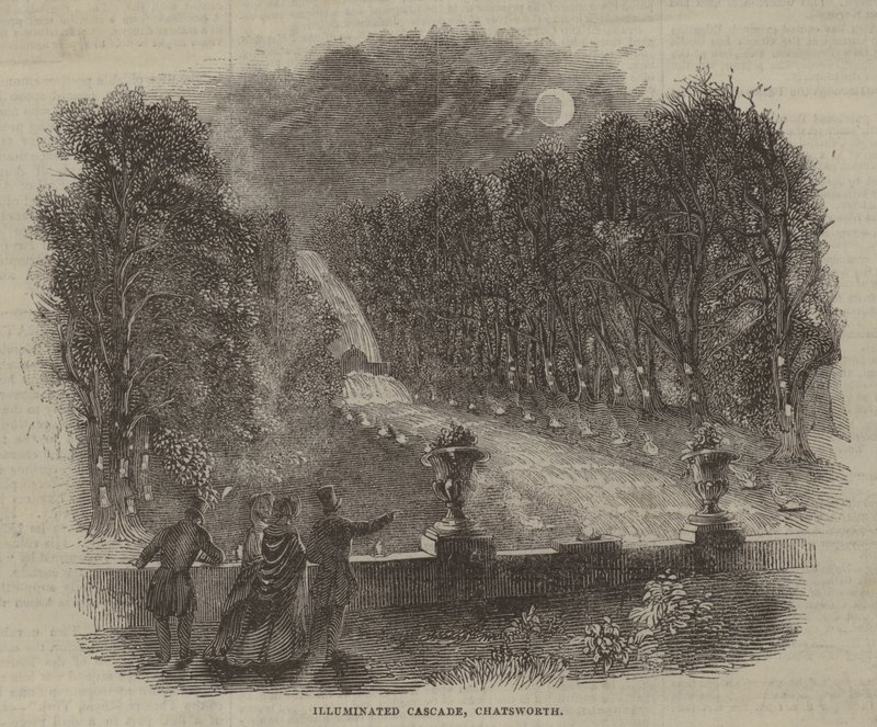 Illuminated Cascade, Chatsworth od English School