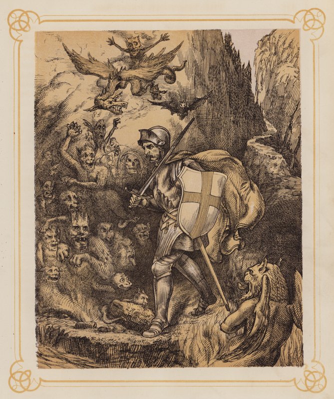 Ilustrace k Bunyanově knize Pokrok poutníka (litografie) od English School
