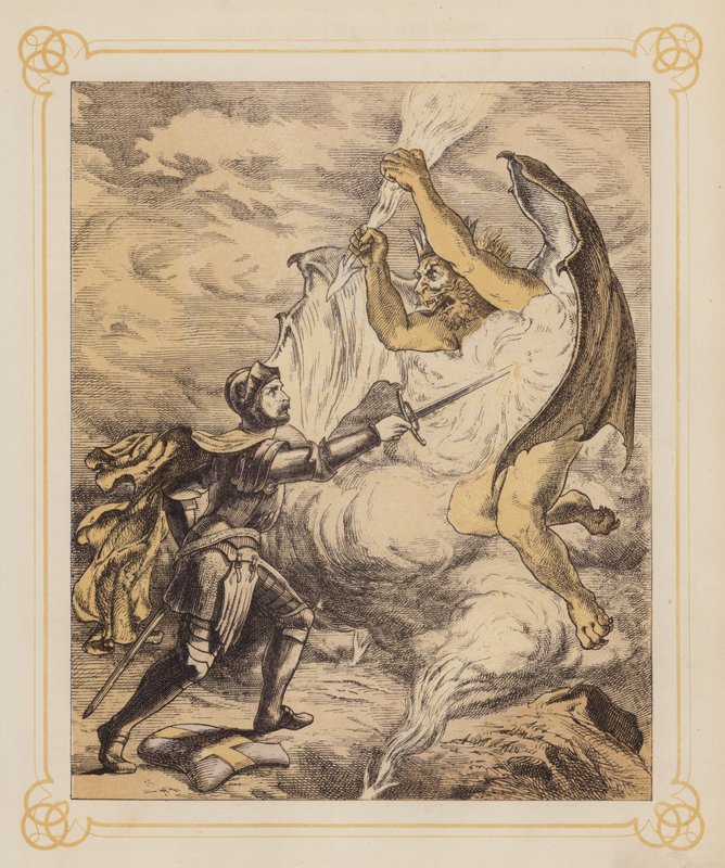 Ilustrace k Bunyanově knize Pokrok poutníka (litografie) od English School