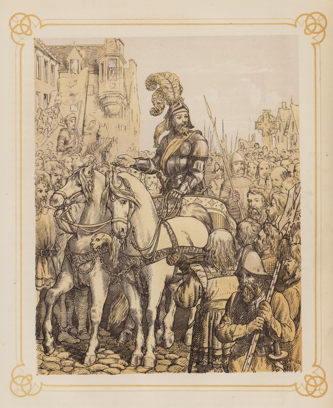 Ilustrace ke knize Johna Bunyana Svatá válka (litografie) od English School
