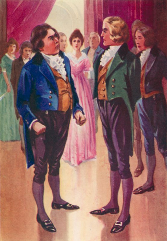 Ilustrace pro John Halifax Gentleman od Dinah Maria Mulock (barevné lito) od English School