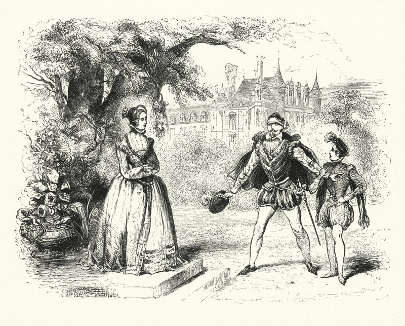 Ilustrace pro Les Huguenots od Giacoma Meyerbeera (rytina) od English School