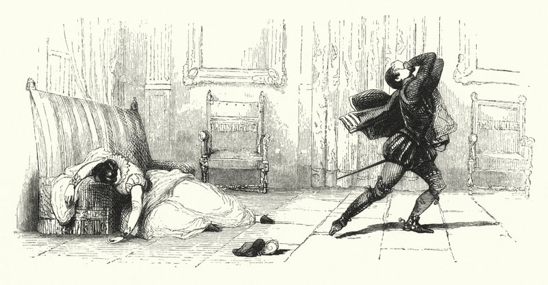 Ilustrace pro Les Huguenots od Giacoma Meyerbeera (rytina) od English School