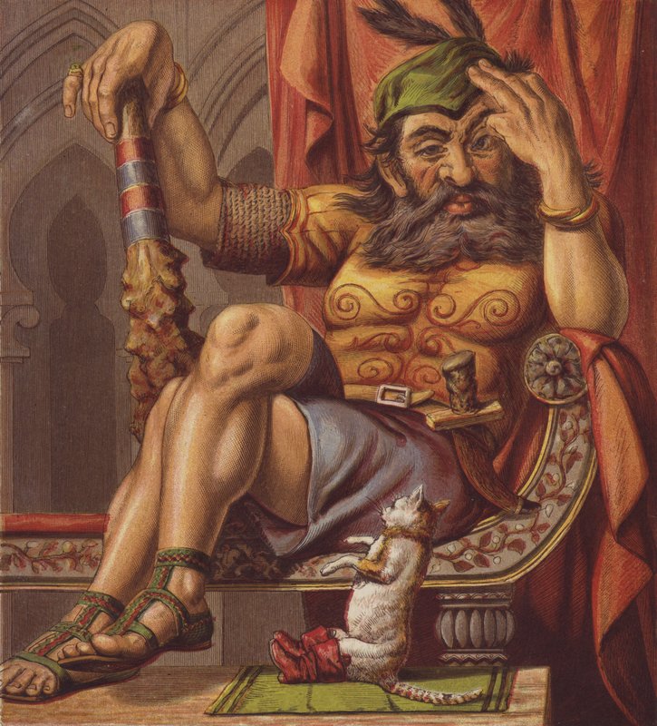 Ilustrace pro Kocour v botách (barva lito) od English School