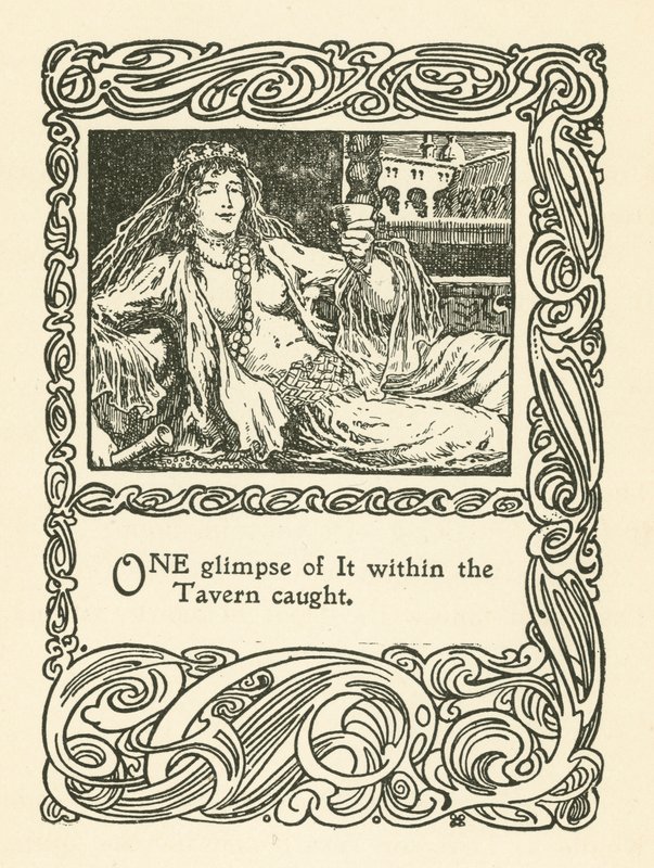 Ilustrace pro Rubaiyat of Omar Khayyam (litho) od English School