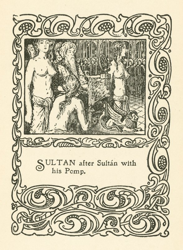 Ilustrace pro Rubaiyat of Omar Khayyam (litho) od English School