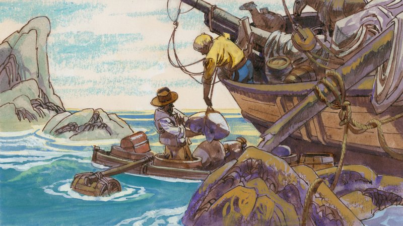 Ilustrace pro švýcarskou rodinu Robinsonů od English School