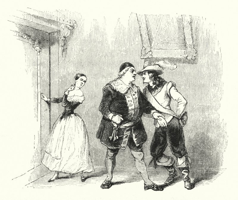 Ilustrace pro Lazebník sevillský od Rossiniho (rytina) od English School