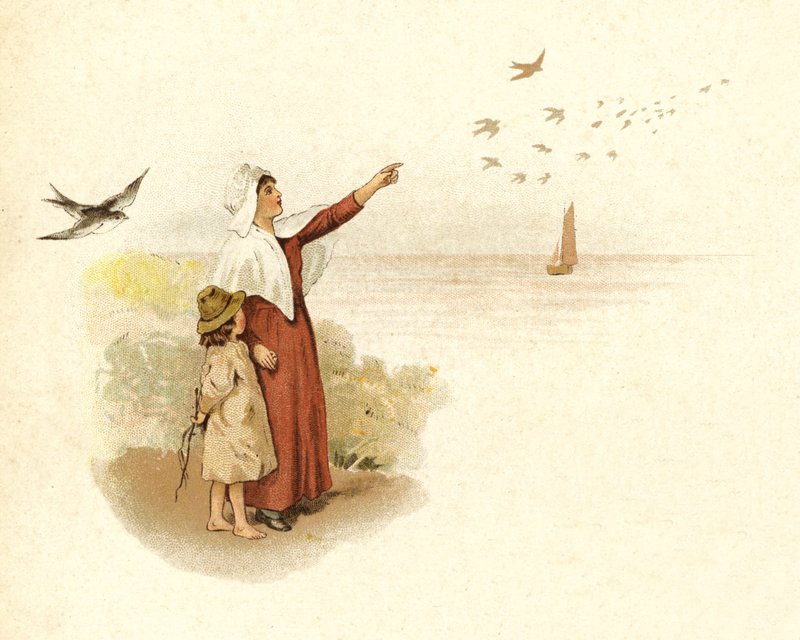 Ilustrace k filmu The Coming Of Father Christmas (barevná litografie) od English School