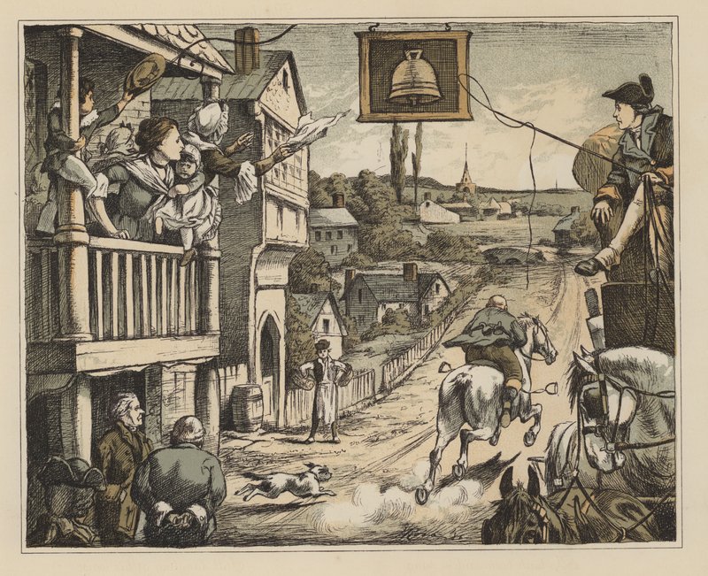 Ilustrace k filmu The Divverting History of John Gilpin od Williama Cowpera (barevné lito) od English School