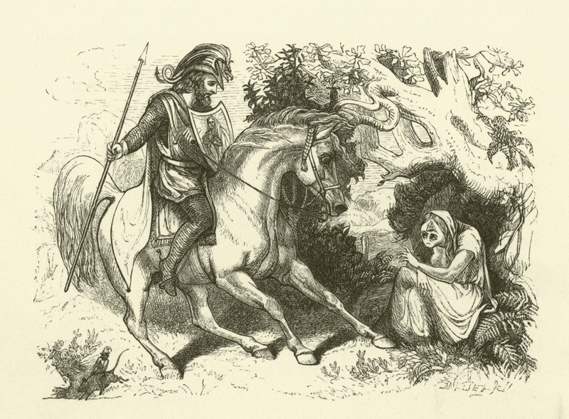 Ilustrace k knize The History of Sir Thomas Thumb (rytina) od English School