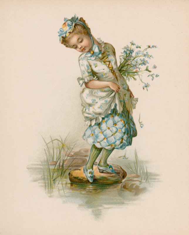 Ilustrace k řeči květin (chromolitho) od English School