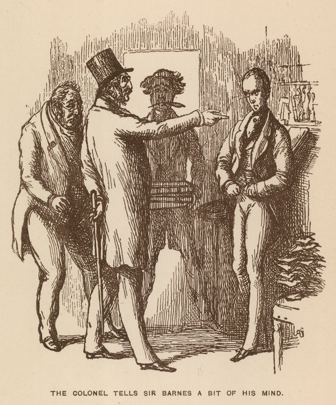 Ilustrace pro The Newcomes od Thackeray (litho) od English School