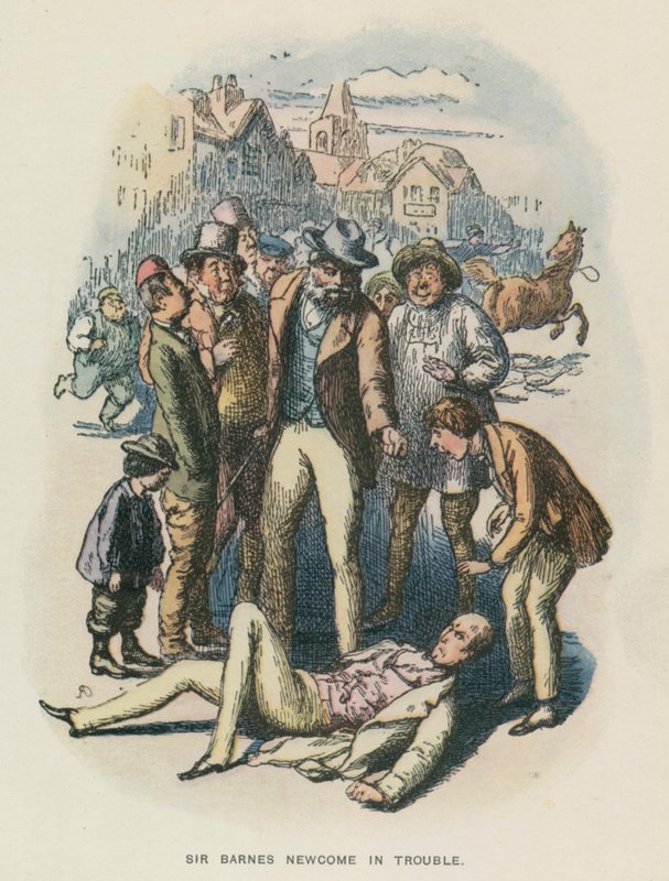 Ilustrace pro The Newcomes od Thackeray (litho) od English School