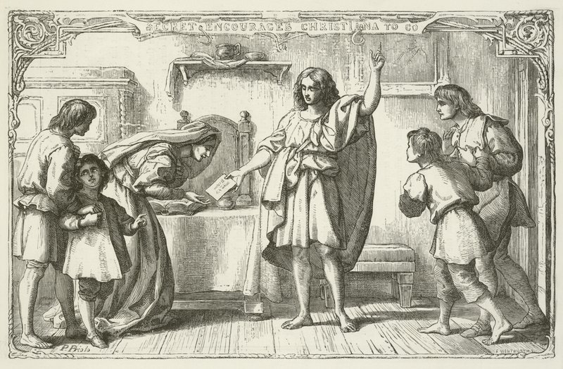 Ilustrace pro The Pilgrims Progress od Johna Bunyana od English School