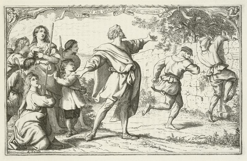 Ilustrace pro The Pilgrims Progress od Johna Bunyana od English School