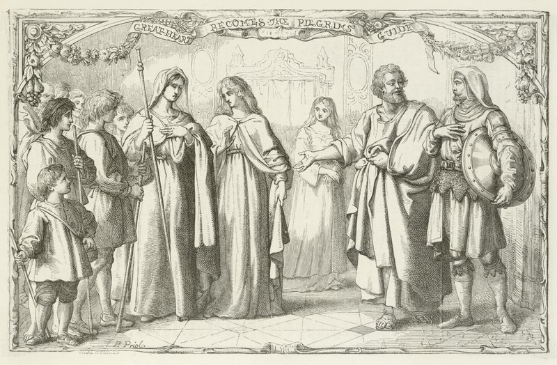 Ilustrace pro The Pilgrims Progress od Johna Bunyana od English School