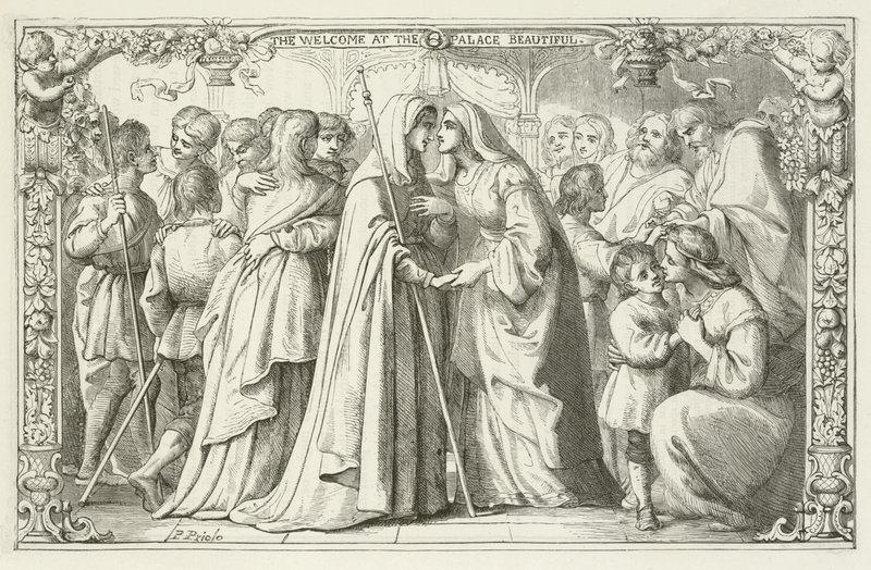 Ilustrace pro The Pilgrims Progress od Johna Bunyana od English School