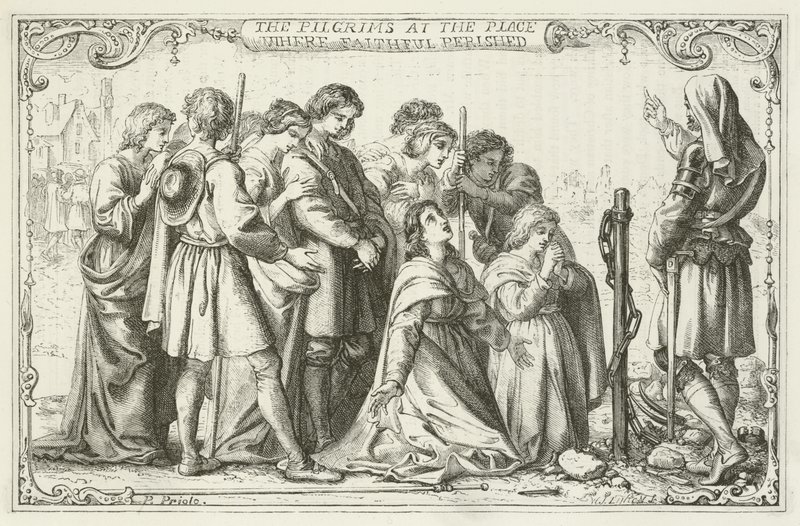 Ilustrace pro The Pilgrims Progress od Johna Bunyana od English School