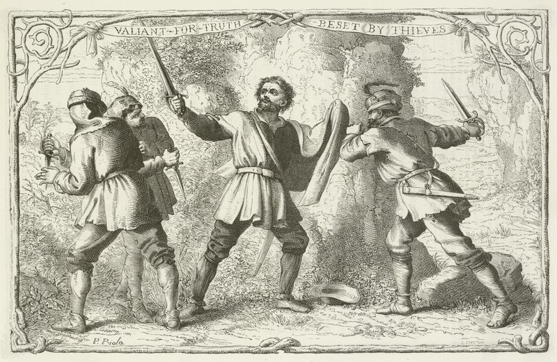 Ilustrace pro The Pilgrims Progress od Johna Bunyana od English School